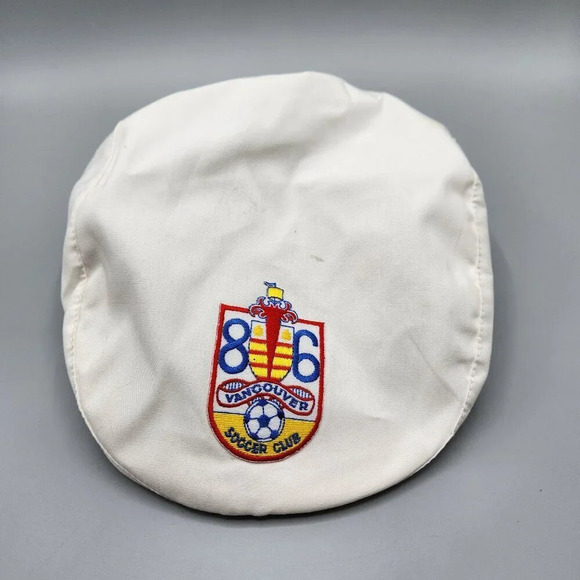 Vintage Vancouver 86ers Newsboy Cap  Soccer White - Picture 1 of 9